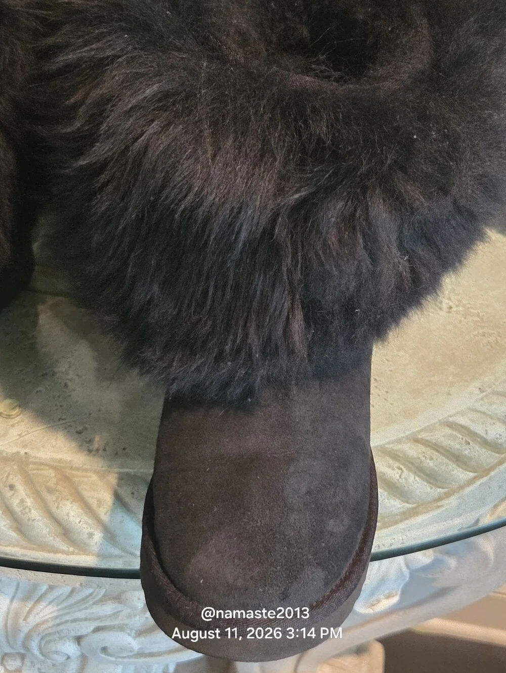 Ugg Sheepskin Cuff Boot Mongolian Fur Cuff Boot Designer Suede Shearling #806